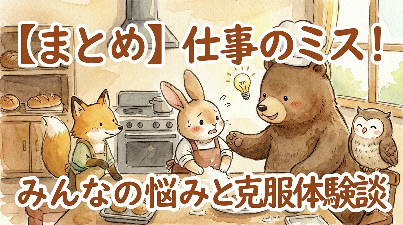 【まとめ】仕事のミス！みんなの悩みと克服体験談